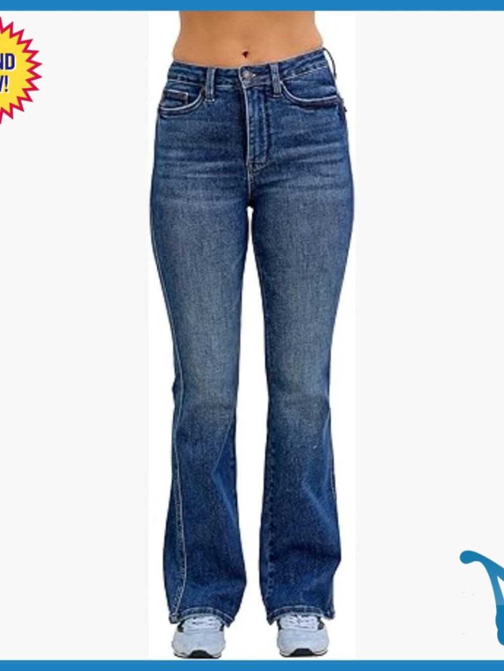 High Waisted Bootcut Jeans with Tummy Control, Multiple Inseams